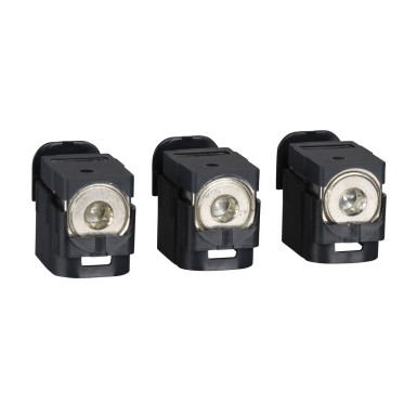 LV429227 - Aluminium bare cable connectors, ComPacT NSX, for 1 cable 25mmІ to 95mmІ, 250A, set of 3 parts - Schneider Electric - Aluminium bare cable connectors, ComPacT NSX, for 1 cable 25mmІ to 95mmІ, 250A, set of 3 parts - Schneider Electric - 0