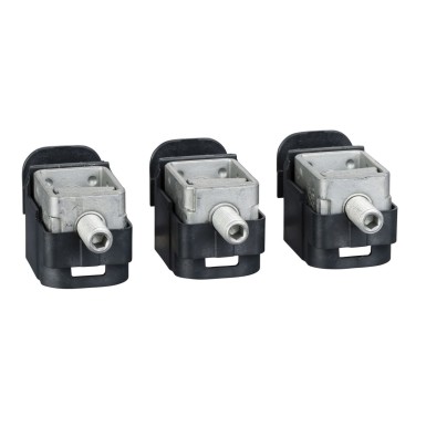 LV429242 - Steel bare cable connectors, ComPacT NSX, for 1 cable 1.5mmІ to 95mmІ, 160A, set of 3 parts - Schneider Electric - Steel bare cable connectors, ComPacT NSX, for 1 cable 1.5mmІ to 95mmІ, 160A, set of 3 parts - Schneider Electric - 0