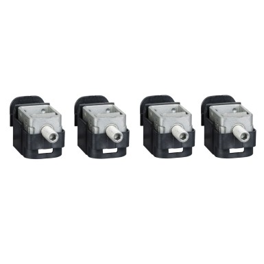 LV429243 - Steel bare cable connectors, ComPacT NSX, for 1 cable 1.5mmІ to 95mmІ, 160A, set of 4 parts - Schneider Electric - Steel bare cable connectors, ComPacT NSX, for 1 cable 1.5mmІ to 95mmІ, 160A, set of 4 parts - Schneider Electric - 0