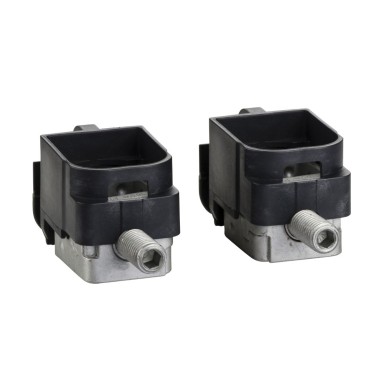 LV429246 - Steel bare cable connectors, ComPact NSX, for 1 cable 1.5 to 95 mmІ, 160 A, set of 2 parts - Schneider Electric - Steel bare cable connectors, ComPact NSX, for 1 cable 1.5 to 95 mmІ, 160 A, set of 2 parts - Schneider Electric - 0