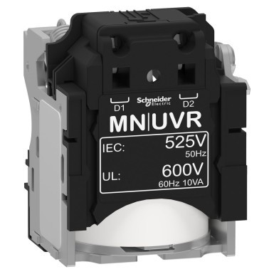 LV429409 - Undervoltage release MN, ComPacT NSX, rated voltage 525VAC 50Hz, 600VAC 60Hz, screwless spring terminal connections - Schneider Electric - Undervoltage release MN, ComPacT NSX, rated voltage 525VAC 50Hz, 600VAC 60Hz, screwless spring terminal connections - Schneider Electric - 0