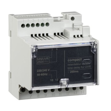 LV429427 - MN delay unit, ComPacT NSX/NSXm, fixed time delay 200ms, 220/240VAC 50/60Hz, spare part - Schneider Electric - MN delay unit, ComPacT NSX/NSXm, fixed time delay 200ms, 220/240VAC 50/60Hz, spare part - Schneider Electric - 0