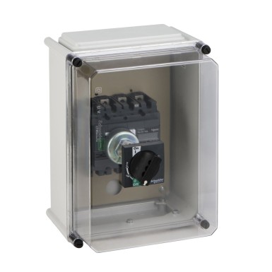 LV429466 - polyester insulatedl enclosure, VigiComPact NSX100/160, with black extended rotary handle, IP55, IK08 - Schneider Electric - polyester insulatedl enclosure, VigiComPact NSX100/160, with black extended rotary handle, IP55, IK08 - Schneider Electric - 0