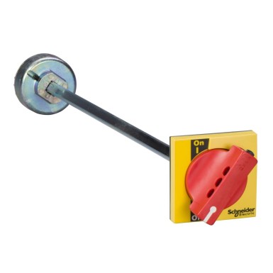 LV431051 - Extended rotary handle for front control, Compact INS/INV 250, IP55, IK07, red handle on yellow fron - Schneider Electric - Extended rotary handle for front control, Compact INS/INV 250, IP55, IK07, red handle on yellow fron - Schneider Electric - 0