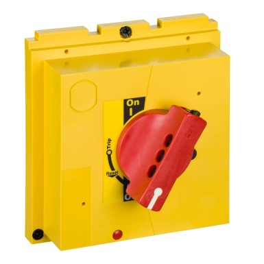 LV432599 - Direct rotary handle, ComPact NSX 400/630, red handle on yellow front, IP40 - Schneider Electric - Direct rotary handle, ComPact NSX 400/630, red handle on yellow front, IP40 - Schneider Electric - 0