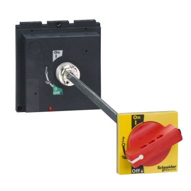 LV432600 - Extended rotary handle, ComPact NSX 400/630, red handle/yellow front, shaft length 209mm to 600mm, IP55 - Schneider Electric - Extended rotary handle, ComPact NSX 400/630, red handle/yellow front, shaft length 209mm to 600mm, IP55 - Schneider Electric - 0