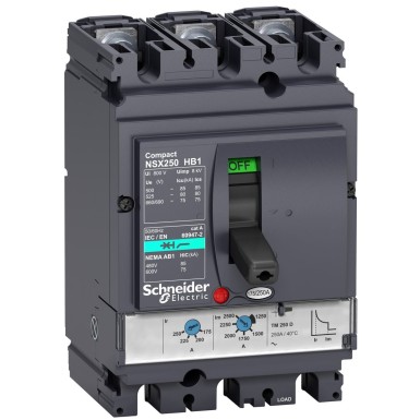 LV433210 - Circuit breaker ComPact NSX100HB1, 75 kA at 690 VAC, TMD trip unit 40 A, 3 poles 3d - Schneider Electric - Circuit breaker ComPact NSX100HB1, 75 kA at 690 VAC, TMD trip unit 40 A, 3 poles 3d - Schneider Electric - 0