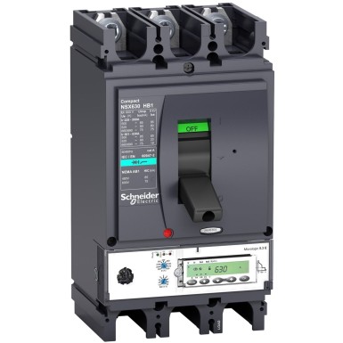 LV433724 - Circuit breaker ComPact NSX630HB1, 75 kA at 690 VAC, MicroLogic 5.3 E trip unit 630 A, 3 poles 3d - Schneider Electric - Circuit breaker ComPact NSX630HB1, 75 kA at 690 VAC, MicroLogic 5.3 E trip unit 630 A, 3 poles 3d - Schneider Electric - 0