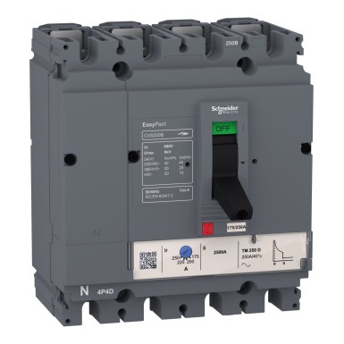 LV510310 - Circuit breaker EasyPact CVS100B, 25 kA at 415 VAC, 16 A rating thermal magnetic TMD trip unit, 4P 3 - Schneider Electric - Circuit breaker EasyPact CVS100B, 25 kA at 415 VAC, 16 A rating thermal magnetic TMD trip unit, 4P 3 - Schneider Electric - 0