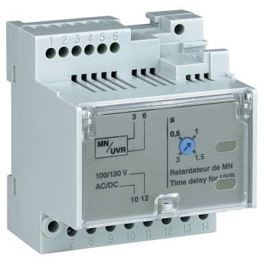 LV833681SP - MN delay unit, MasterPact MTZ, adjustable time delay 0.5s to 3s, 100/130VDC, 100/130VAC 50/60Hz, spare part - Schneider Electric - MN delay unit, MasterPact MTZ, adjustable time delay 0.5s to 3s, 100/130VDC, 100/130VAC 50/60Hz, spare part - Schneider Electric - 0