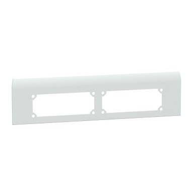 LVS01020 - Support gland plate, PrismaSeT G, 2 cut-outs, FL21 cut-out type, for enclosure W555mm, IP30, white, RAL 9003, Pack 160 - Schneider Electric - Support gland plate, PrismaSeT G, 2 cut-outs, FL21 cut-out type, for enclosure W555mm, IP30, white, RAL 9003, Pack 160 - Schneider Electric - 0