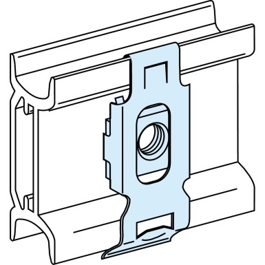 LVS03164 - PrismaSeT G Active - M4 nut clip on DIN rail - pack of 20 - Schneider Electric - PrismaSeT G Active - M4 nut clip on DIN rail - pack of 20 - Schneider Electric - 0