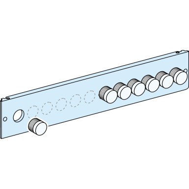 LVS03914 - Front plate, PrismaSeT P and G, for 12 Push buttons/lamps with dia 22mm cut out, 2M, W600/W650 - Schneider Electric - Front plate, PrismaSeT P and G, for 12 Push buttons/lamps with dia 22mm cut out, 2M, W600/W650 - Schneider Electric - 0