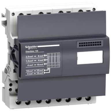 LVS04045 - Linergy DX - 4P splitter - 125 A (Distribloc) - Schneider Electric - Linergy DX - 4P splitter - 125 A (Distribloc) - Schneider Electric - 0