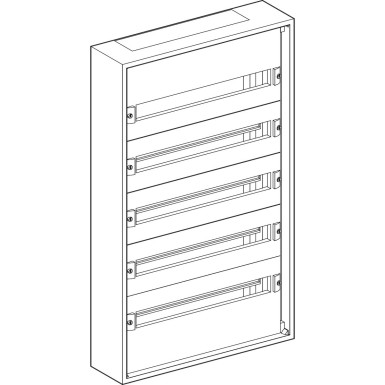 LVS08005 - Enclosure, PrismaSeT G, for modular devices, wall mounted, W555mm, H930mm (5R), IP30, with front plates, Pack 160 - Schneider Electric - Enclosure, PrismaSeT G, for modular devices, wall mounted, W555mm, H930mm (5R), IP30, with front plates, Pack 160 - Schneider Electric - 0