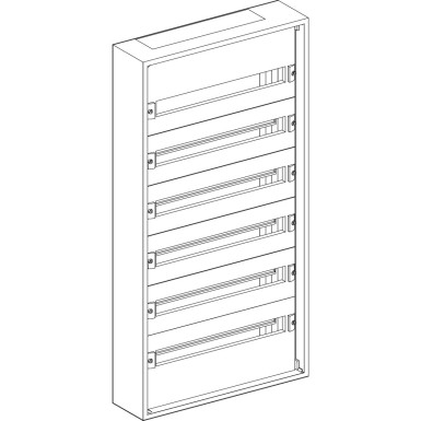 LVS08006 - Enclosure, PrismaSeT G, for modular devices, wall mounted, W555mm, H1080mm (6R), IP30, with front plates, Pack 160 - Schneider Electric - Enclosure, PrismaSeT G, for modular devices, wall mounted, W555mm, H1080mm (6R), IP30, with front plates, Pack 160 - Schneider Electric - 0