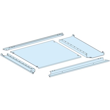 LVS08487 - Gland plate, PrismaSeT P, Plain type, for enclosure W650+150mm, D400mm, IP55, white, RAL 9003 - Schneider Electric - Gland plate, PrismaSeT P, Plain type, for enclosure W650+150mm, D400mm, IP55, white, RAL 9003 - Schneider Electric - 0