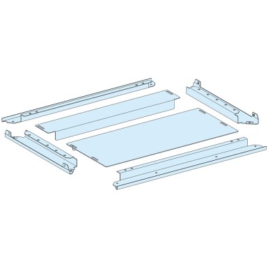 LVS08496 - Gland plate, PrismaSeT P, Two-part gland plate, for enclosure W650mm, D400mm, IP31, white, RAL 9003 - Schneider Electric - Gland plate, PrismaSeT P, Two-part gland plate, for enclosure W650mm, D400mm, IP31, white, RAL 9003 - Schneider Electric - 0