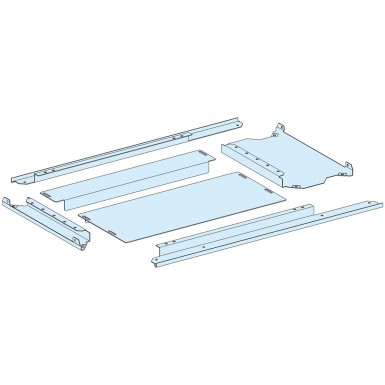 LVS08497 - Gland plate, PrismaSeT P, Two-part gland plate, for enclosure W650+150mm, D400mm, IP31, white, RAL 9003 - Schneider Electric - Gland plate, PrismaSeT P, Two-part gland plate, for enclosure W650+150mm, D400mm, IP31, white, RAL 9003 - Schneider Electric - 0