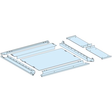 LVS08697 - Gland plate, PrismaSeT P, two-part gland plate, for enclosure W650+150mm, D600mm, IP31, white, RAL 9003 - Schneider Electric - Gland plate, PrismaSeT P, two-part gland plate, for enclosure W650+150mm, D600mm, IP31, white, RAL 9003 - Schneider Electric - 0