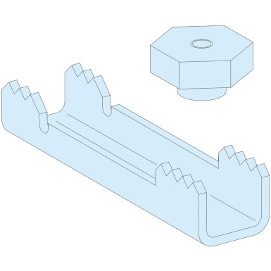 LVS08703 - PrismaSeT P Active - false floor fixing kit - Set of 4 brackets - Schneider Electric - PrismaSeT P Active - false floor fixing kit - Set of 4 brackets - Schneider Electric - 0