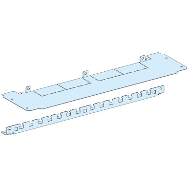 LVS08887 - Gland plate, PrismaSeT G, plinth mounted, for floor-standing enclosure, W600mm, IP31 to IP43, white, RAL 9003 - Schneider Electric - Gland plate, PrismaSeT G, plinth mounted, for floor-standing enclosure, W600mm, IP31 to IP43, white, RAL 9003 - Schneider Electric - 0