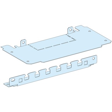 LVS08888 - Gland plate, PrismaSeT G, plinth mounted, for floor-standing enclosure, W300mm, IP31 to IP43, white, RAL 9003 - Schneider Electric - Gland plate, PrismaSeT G, plinth mounted, for floor-standing enclosure, W300mm, IP31 to IP43, white, RAL 9003 - Schneider Electric - 0