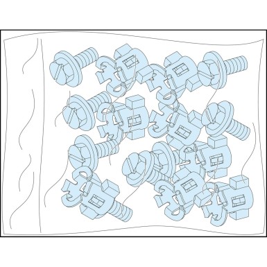 LVS08921 - PrismaSeT P Active - Screws and wing nuts for frame mounting - Pack of 20 - Schneider Electric - PrismaSeT P Active - Screws and wing nuts for frame mounting - Pack of 20 - Schneider Electric - 0