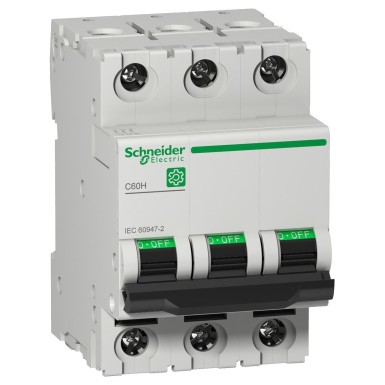 M9F14340 - Miniature circuit breaker (MCB), Multi9 C60H, 3P, 40A, C curve, 15kA (IEC/EN 60947-2) - Schneider Electric - Miniature circuit breaker (MCB), Multi9 C60H, 3P, 40A, C curve, 15kA (IEC/EN 60947-2) - Schneider Electric - 0