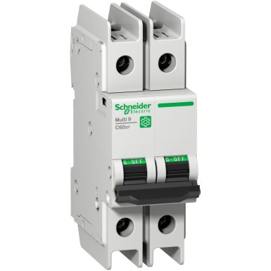 M9F42201 - Miniature circuit breaker (MCB), Multi9 C60BP, 2P, 1A, C curve, 10kA (UL489), 10kA (IEC/EN 60947-2) - Schneider Electric - Miniature circuit breaker (MCB), Multi9 C60BP, 2P, 1A, C curve, 10kA (UL489), 10kA (IEC/EN 60947-2) - Schneider Electric - 0