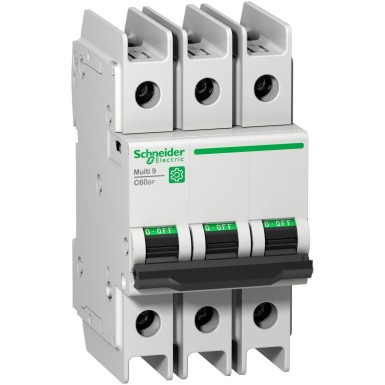 M9F42302 - Miniature circuit breaker (MCB), Multi9 C60BP, 3P, 2A, C curve, 10kA (UL489), 10kA (IEC/EN 60947-2) - Schneider Electric - Miniature circuit breaker (MCB), Multi9 C60BP, 3P, 2A, C curve, 10kA (UL489), 10kA (IEC/EN 60947-2) - Schneider Electric - 0