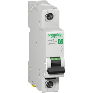 M9U11125 - Miniature circuit breaker (MCB), Multi9 C60H-DC, 1P, 25A, B curve, 5kA (UL 1077), 6kA (IEC/EN 60947-2) - Schneider Electric - Miniature circuit breaker (MCB), Multi9 C60H-DC, 1P, 25A, B curve, 5kA (UL 1077), 6kA (IEC/EN 60947-2) - Schneider Electric - 0