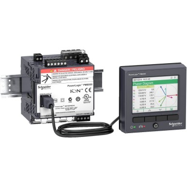 METSEPM8214 - PowerLogic PM8000 PM8214 LV DC DIN rail mount meter + Remote display int. - Schneider Electric - PowerLogic PM8000 PM8214 LV DC DIN rail mount meter + Remote display int. - Schneider Electric - 1