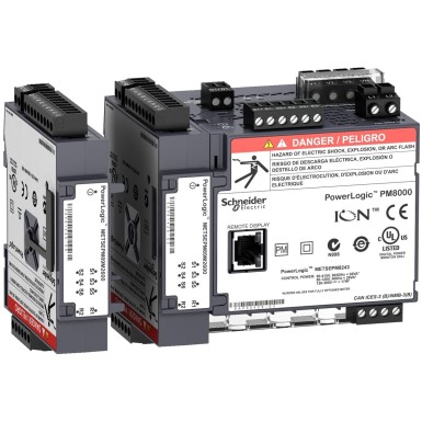 METSEPM8244 - PowerLogic PM8000 - PM8244 DIN rail mount meter + Remote display - int. metering - Schneider Electric - PowerLogic PM8000 - PM8244 DIN rail mount meter + Remote display - int. metering - Schneider Electric - 1