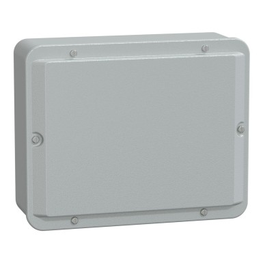 NSYDBN2520 - Metal industrial box low plain cover H256xW206xD93 IP55 grey RAL 7035 - Schneider Electric - Metal industrial box low plain cover H256xW206xD93 IP55 grey RAL 7035 - Schneider Electric - 0