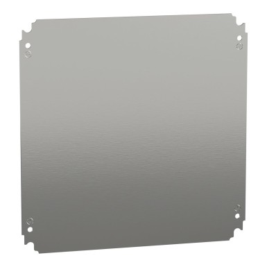 NSYMM44 - Plain mounting plate H400xW400mm made of galvanised sheet steel - Schneider Electric - Plain mounting plate H400xW400mm made of galvanised sheet steel - Schneider Electric - 0