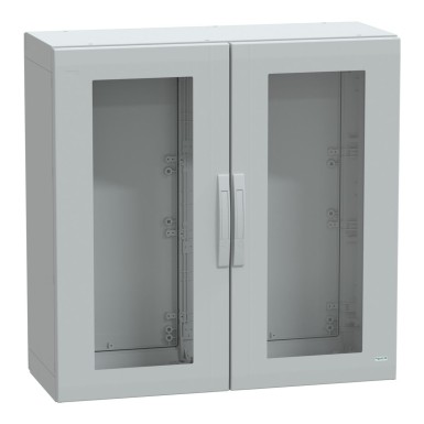 NSYPLA10104TG - Floor standing polyester enclosure, Thalassa PLA, glazed door, completely sealed, 1000x1000x420mm, IP65, IK08 - Schneider Electric - Floor standing polyester enclosure, Thalassa PLA, glazed door, completely sealed, 1000x1000x420mm, IP65, IK08 - Schneider Electric - 0