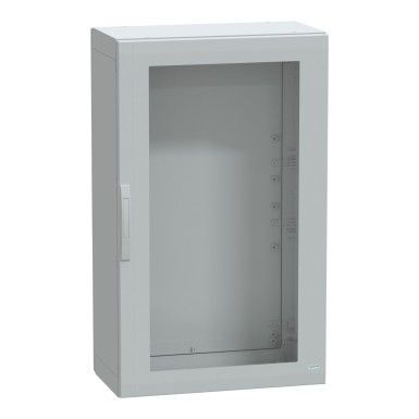 NSYPLA1274TG - Floor standing polyester enclosure, Thalassa PLA, glazed door, completely sealed, 1250x750x420mm, IP65, IK08 - Schneider Electric - Floor standing polyester enclosure, Thalassa PLA, glazed door, completely sealed, 1250x750x420mm, IP65, IK08 - Schneider Electric - 0