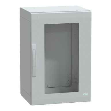 NSYPLA754TG - Floor standing polyester enclosure, Thalassa PLA, glazed door, completely sealed, 750x500x420mm, IP65, IK08 - Schneider Electric - Floor standing polyester enclosure, Thalassa PLA, glazed door, completely sealed, 750x500x420mm, IP65, IK08 - Schneider Electric - 0