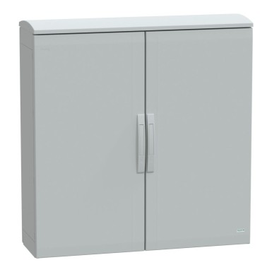 NSYPLAT10103G - Floor standing polyester enclosure, Thalassa PLA, plain door, ventilated canopy, 1000x1000x320mm, IP44, IK10 - Schneider Electric - Floor standing polyester enclosure, Thalassa PLA, plain door, ventilated canopy, 1000x1000x320mm, IP44, IK10 - Schneider Electric - 0