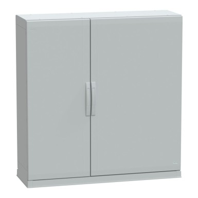 NSYPLAZ12124G - Floor standing polyester enclosure, Thalassa PLA, plain door, open bottom, 1250x1250x420mm, IP54, IK10 - Schneider Electric - Floor standing polyester enclosure, Thalassa PLA, plain door, open bottom, 1250x1250x420mm, IP54, IK10 - Schneider Electric - 0