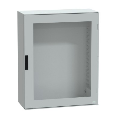 NSYPLM108TG - Wall mounted polyester enclosure, Thalassa PLM, glazed door, 1056x852x350mm, IP66, IK08, RAL 7035 - Schneider Electric - Wall mounted polyester enclosure, Thalassa PLM, glazed door, 1056x852x350mm, IP66, IK08, RAL 7035 - Schneider Electric - 0