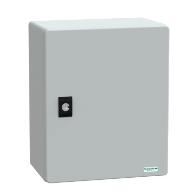 NSYPLM3025G - Wall mounted polyester enclosure, Thalassa PLM, plain door, 308x255x160mm, IP66, IK10, RAL 7035 - Schneider Electric - Wall mounted polyester enclosure, Thalassa PLM, plain door, 308x255x160mm, IP66, IK10, RAL 7035 - Schneider Electric - 0