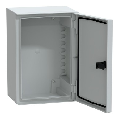 NSYPLM32G - Wall mounted ABS + PC enclosure, Thalassa PLM, plain door, 310x215x160mm, IP66, IK10, RAL 7035 - Schneider Electric - Wall mounted ABS + PC enclosure, Thalassa PLM, plain door, 310x215x160mm, IP66, IK10, RAL 7035 - Schneider Electric - 1