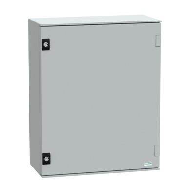 NSYPLM54G - Wall mounted polyester enclosure, Thalassa PLM, plain door, 530x430x200mm, IP66, IK10, RAL 7035 - Schneider Electric - Wall mounted polyester enclosure, Thalassa PLM, plain door, 530x430x200mm, IP66, IK10, RAL 7035 - Schneider Electric - 0