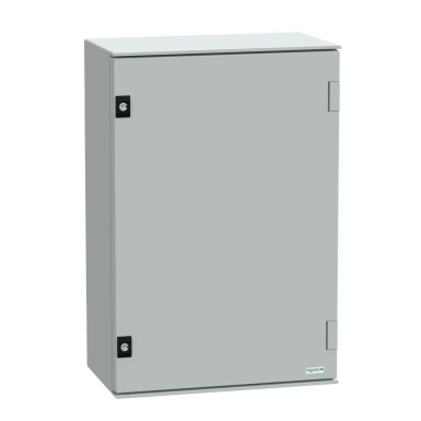 NSYPLM64PG - Wall mounted polyester enclosure, Thalassa PLM, plain door, with metallic plate, 647x436x250mm, IP66, IK10, RAL 7035 - Schneider Electric - Wall mounted polyester enclosure, Thalassa PLM, plain door, with metallic plate, 647x436x250mm, IP66, IK10, RAL 7035 - Schneider Electric - 0