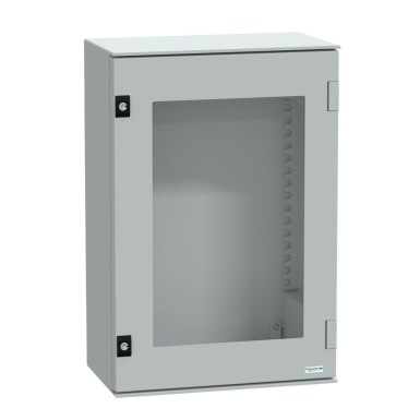 NSYPLM64TG - Wall mounted polyester enclosure, Thalassa PLM, glazed door, 647x436x250mm, IP66, IK08, RAL 7035 - Schneider Electric - Wall mounted polyester enclosure, Thalassa PLM, glazed door, 647x436x250mm, IP66, IK08, RAL 7035 - Schneider Electric - 0