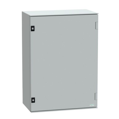 NSYPLM75PG - Wall mounted polyester enclosure, Thalassa PLM, plain door, with metallic plate, 747x536x300mm, IP66, IK10, RAL 7035 - Schneider Electric - Wall mounted polyester enclosure, Thalassa PLM, plain door, with metallic plate, 747x536x300mm, IP66, IK10, RAL 7035 - Schneider Electric - 0