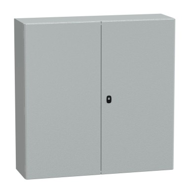 NSYS3D101030D - Wall mounted steel enclosure, Spacial S3D, double plain door, without mounting plate, 1000x1000x300mm, IP55, IK10 - Schneider Electric - Wall mounted steel enclosure, Spacial S3D, double plain door, without mounting plate, 1000x1000x300mm, IP55, IK10 - Schneider Electric - 0