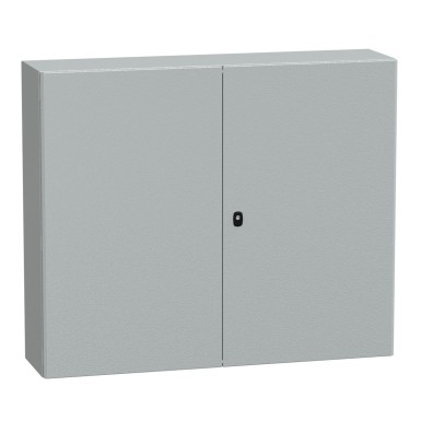 NSYS3D101230D - Wall mounted steel enclosure, Spacial S3D, double plain door, without mounting plate, 1000x1200x300mm, IP55, IK10 - Schneider Electric - Wall mounted steel enclosure, Spacial S3D, double plain door, without mounting plate, 1000x1200x300mm, IP55, IK10 - Schneider Electric - 0